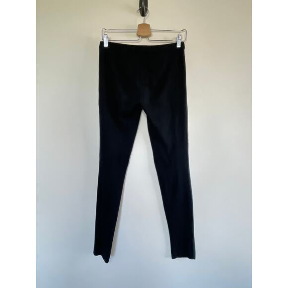 HUGO BOSS black vegan faux leather knit slim paneled moto leggings pants - Picture 7 of 7